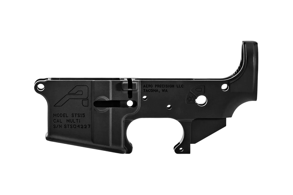 Aero Precision AR-15 Stripped Lower Receiver STS - Anodized Black - Lower Receiver for AR-15 - view 1