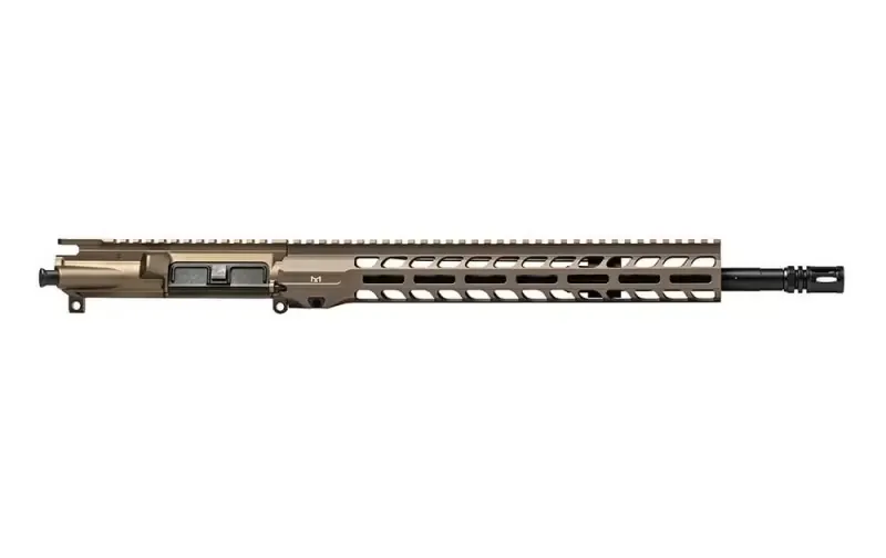 Aero Precision AR15 16\" 5.56 Mid-Length Gov Complete Upper with 13.5\" Slimline Handguard - Kodiak Brown Anodized - APSL100744 - Upper Receiver for AR-15 - view 2