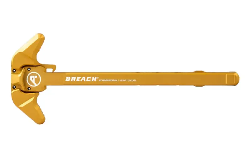 Aero Precision AR15 BREACH Ambi Charging Handle w/ Large Lever - Gold Anodized - APSL100484 - Charging Handle for AR-15 - view 2