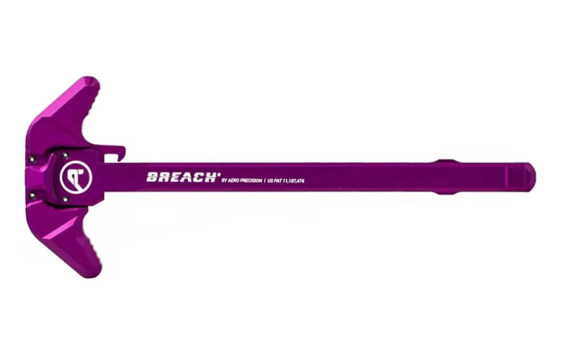 Aero Precision AR15 BREACH Ambi Charging Handle with Large Lever - Purple Anodized - APSL100481 - Charging Handle for AR-15 - view 2