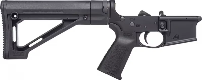 Aero Precision AR15 Complete Lower Receiver w/ MOE Grip & Fixed Carbine Stock - APAR501133 - Lower Receiver for AR-15, vista 1