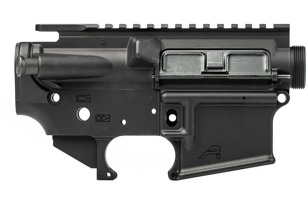 Aero Precision AR15 Threaded Assembled Receiver Set - Anodized Black - Lower Receiver for AR-15, vista 1