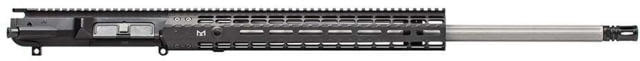 Aero Precision Complete Upper Receiver M5E1 24in Barrel 6.5mm Creedmoor Rifle Length 1-8 Twist 416R Stainless Steel EM15 Handguard Anodized Black - Upper Receiver for AR-15, vista 1