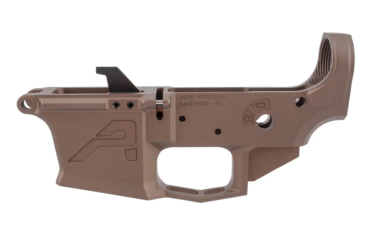 Aero Precision EPC 9 9mm/.40 S&W AR-15 Lower Receiver - Kodiak Brown Anodized - Lower Receiver for AR-15, vista 3