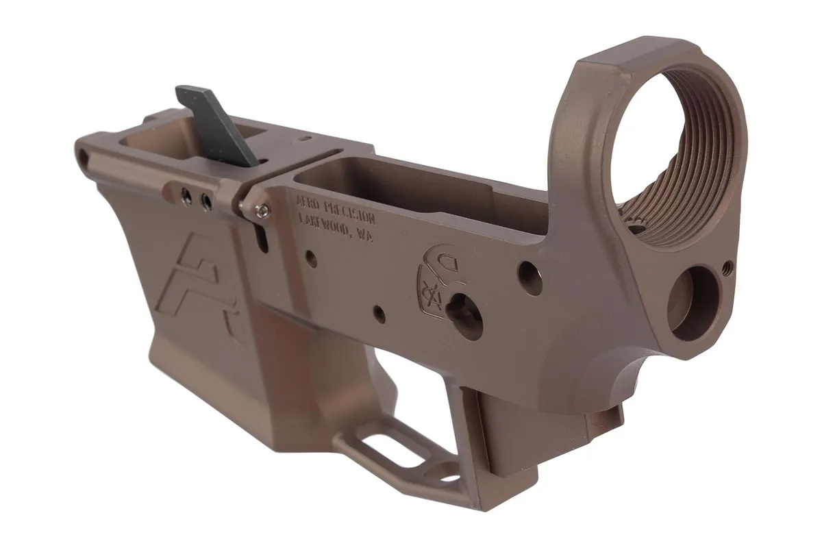 Aero Precision EPC 9 9mm/.40 S&W AR-15 Lower Receiver - Kodiak Brown Anodized - Lower Receiver for AR-15, vista 4
