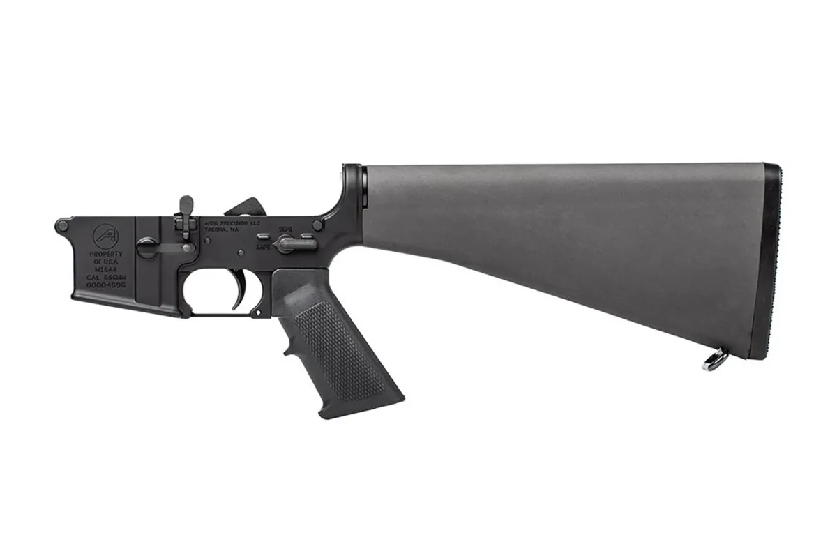 Aero Precision M16A4 Clone AR-15 Complete Lower Receiver Anodized Black - Lower Receiver for AR-15 - view 1