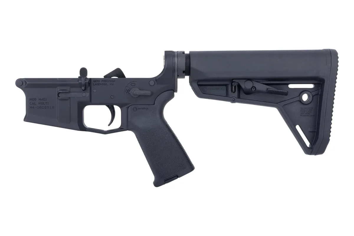 Aero Precision M4E1 Complete AR-15 Lower Receiver - MOE Grip & SL Carbine Stock - Black - Lower Receiver for AR-15 - view 3