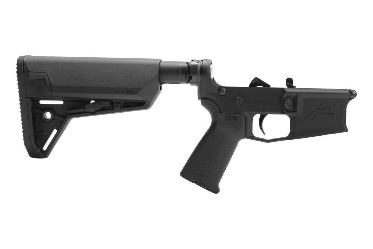 Aero Precision M4E1 Complete AR-15 Lower Receiver - MOE Grip & SL-S Carbine Stock - Black - Lower Receiver for AR-15, vista 1