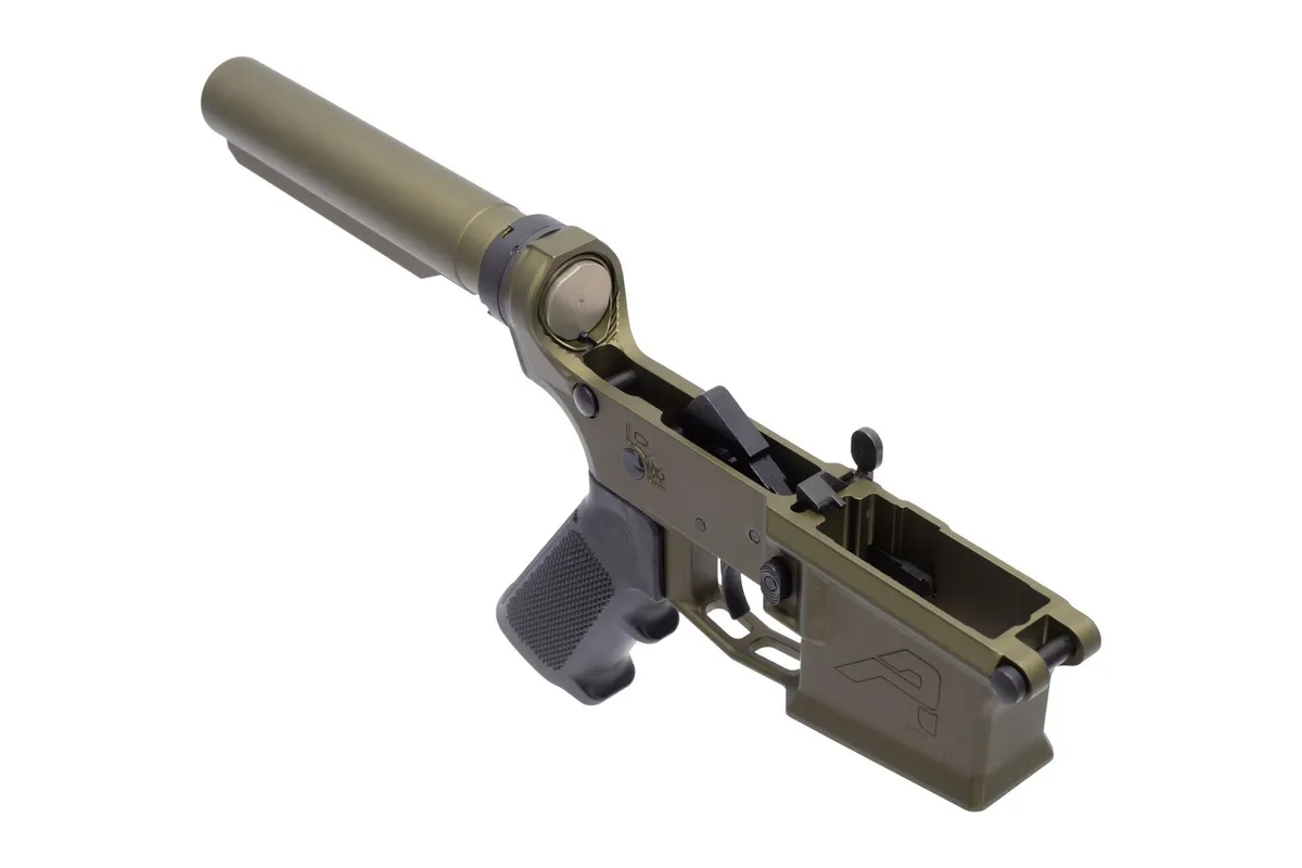 Aero Precision M4E1 Complete Lower OD Green 5.56 No Stock - Lower Receiver for AR-15, vista 2
