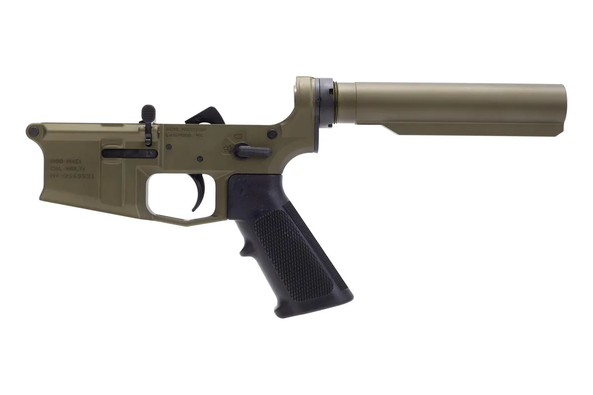 Aero Precision M4E1 Complete Lower OD Green 5.56 No Stock - Lower Receiver for AR-15, vista 3