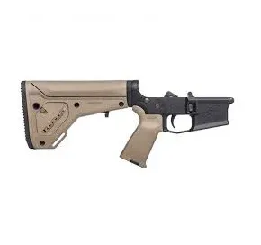 Aero Precision - Aero Precision M4E1 Complete Lower Receiver w/ FDE MOE Grip &amp; UBR Gen2 Stock - Anodized - AR15Discounts - Lower Receiver for AR-15, vista 2