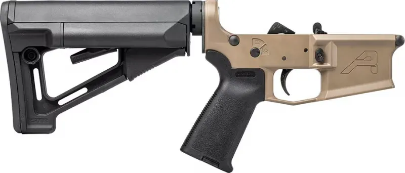 Aero Precision M4E1 Complete Lower Receiver w/ Magpul MOE and STR Stock - FDE Cerakote - APAR600104 - Lower Receiver for AR-15, vista 1