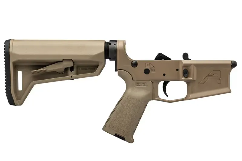 Aero Precision M4E1 Complete Lower Receiver with FDE MOE Grip & SL-K Carbine Stock - FDE Cerakote - APAR600184 - Lower Receiver for AR-15 - view 1