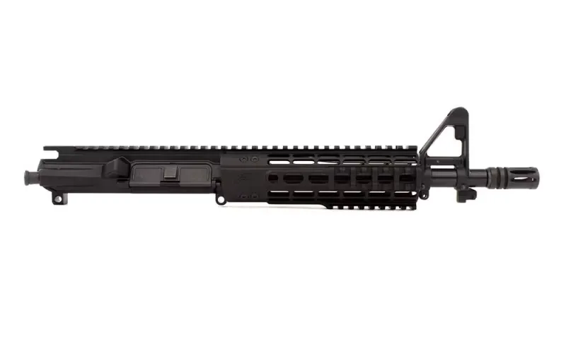 Aero Precision M4E1 Enhanced 10.5\" 5.56 Complete Upper Receiver with Pinned FSB and 7\" Quad Rail Handguard - Anodized Black - APAR640211Q3 - Upper Receiver for AR-15, vista 2