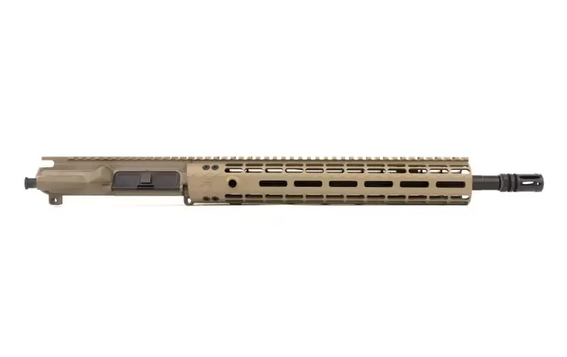 Aero Precision M4E1 Enhanced 14.5\" 5.56 Mid-Length Complete Upper Receiver with 12\" Enhanced M-LOK Handguard - Cerakote FDE - APAR640232M5 - Upper Receiver for AR-15, vista 2