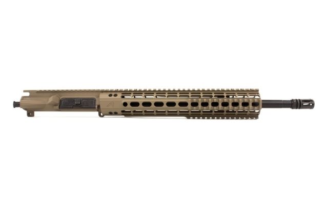 Aero Precision M4E1 Mid Barrel Complete Upper Receiver w/Flash Hider AR-15 5.56x45mm NATO 16in Mid Length Barrel 12in Quad Rail Handguard No BCG/CH - Upper Receiver for AR-15, vista 1
