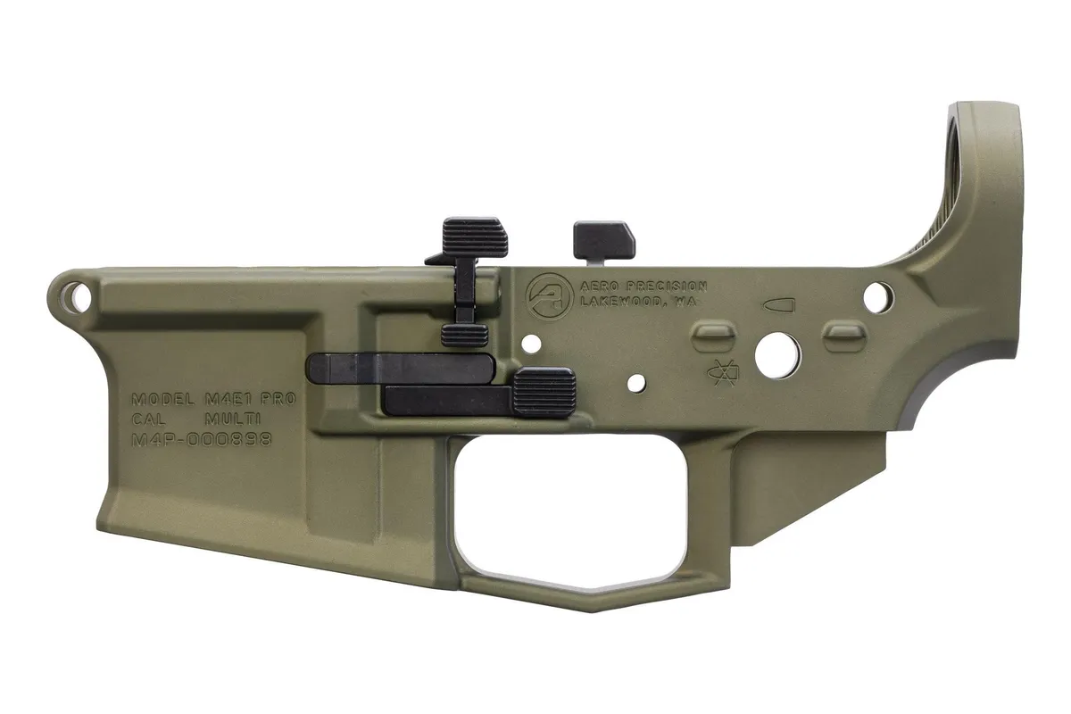 Aero Precision M4E1 PRO Stripped AR-15 Lower Receiver - OD Green - BLEM - Lower Receiver for AR-15 - view 3