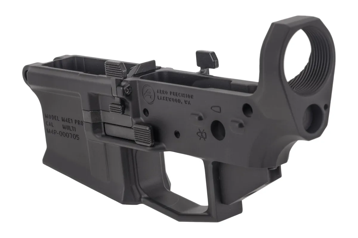 Aero Precision M4E1 PRO Stripped Lower Receiver, Ambidextrous Controls - Anodized Black - APAR600030AC - Lower Receiver for AR-15 - view 3