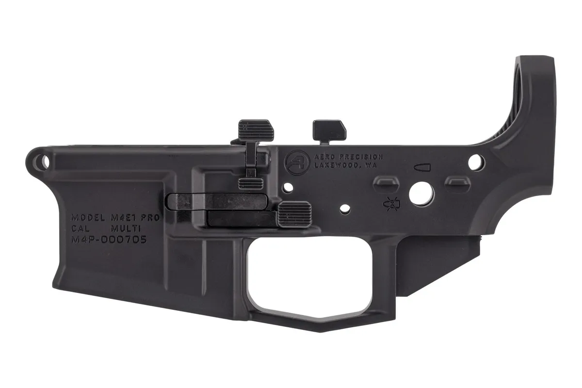 Aero Precision M4E1 PRO Stripped Lower Receiver, Ambidextrous Controls - Anodized Black - APAR600030AC - Lower Receiver for AR-15 - view 4