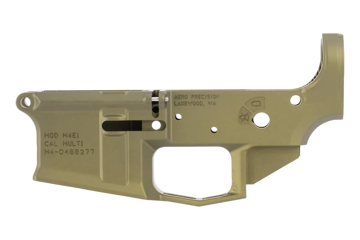 Aero Precision M4E1 Stripped AR-15 Lower Receiver - ODG Anodized - Lower Receiver for AR-15 - view 2