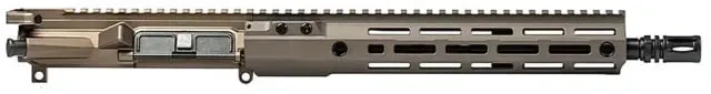 Aero Precision M4E1-T 5.56x45 12.7 inch MOD 4Upper Receiver Government Mid Length 1 in 7 Twist A2 Bird Cage Kodiak Brown - Upper Receiver for AR-15, vista 1