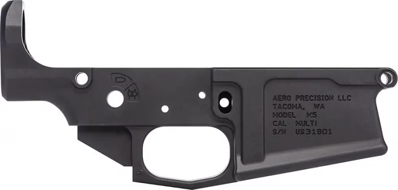 Aero Precision M5 308 Stripped Lower Receiver AR-10 AR Platform Black Hardcoat Anodized - Minor Cosmetic Blem - APAR308003BC - Lower Receiver for AR-15 - view 2