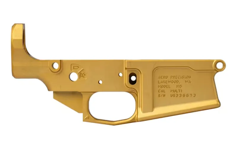 Aero Precision M5 (.308) Stripped Lower Receiver - Gold Anodized - APSL100533 - Lower Receiver for AR-15 - view 2