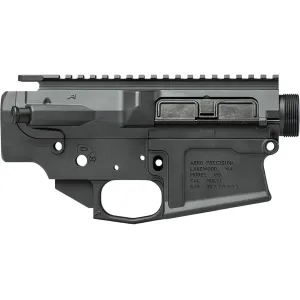 Aero Precision M5 AR-10 Assembled Receiver Set Cerakote Sniper Gray - Lower Receiver for AR-15, vista 1