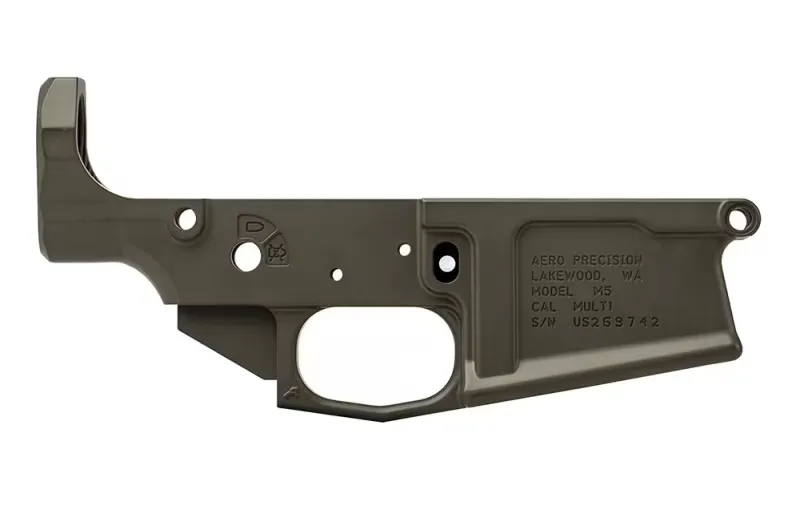 Aero Precision M5 AR-10 Stripped Lower Receiver Cerakote OD Green - Lower Receiver for AR-15 - view 2