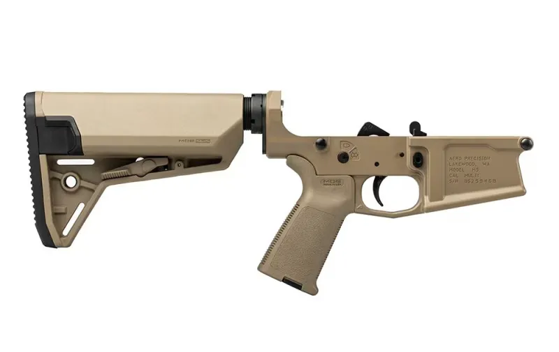 Aero Precision M5 Complete Lower Receiver with FDE MOE Grip & SL-S Carbine Stock - FDE Cerakote - APAR308258 - Lower Receiver for AR-15 - view 2