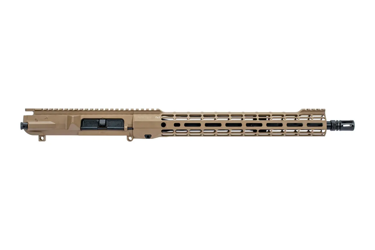 Aero Precision M5 Complete Upper Receiver 16in .308 CMV Mid Barrel w/ATLAS S-ONE 15in M-LOK Handguard Anodized Flat Dark Earth - Upper Receiver for AR-15, vista 2