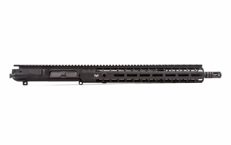 Aero Precision M5E1 Complete Upper, 16\" .308 Mid-Length Barrel w/ 15\" Enhanced M-LOK Handguard & Adjustable Gas Block - Anodized Black - APSL100619 - Upper Receiver for AR-15 - view 1