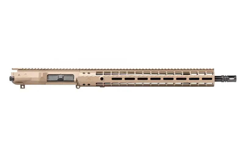 Aero Precision M5E1 Complete Upper, 18\" .308 Rifle Barrel, 16.6\" Enhanced Handguard - FDE Cerakote - APAR308253M25 - Upper Receiver for AR-15 - view 2