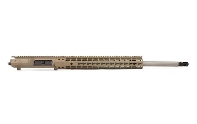 Aero Precision M5E1 Complete Upper Reciever .308 18in Rifle Barrel 1-10 Twist 5/8x24 Thread Free-Float Handguard Stainless Steel Cerakote FDE - Upper Receiver for AR-15, vista 1