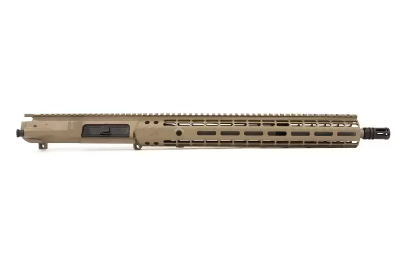 Aero Precision M5E1 Enhanced 16\" .308 Stainless Steel Complete Upper Receiver with 15\" Enhanced Gen 2 M-LOK Handguard - Cerakote FDE - APAR308556M23 - Upper Receiver for AR-15, vista 2