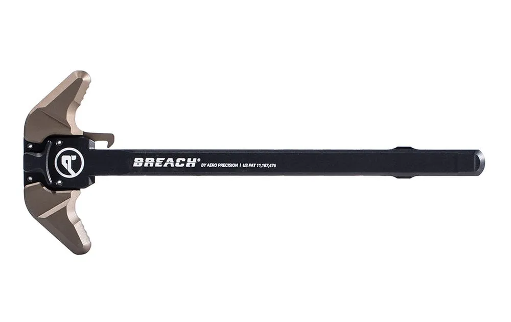 Aero Precision AR-15 Breach Ambi Charging Handle w/ Large Lever - Black/Kodiak Brown - Charging Handle for AR-15 - view 1