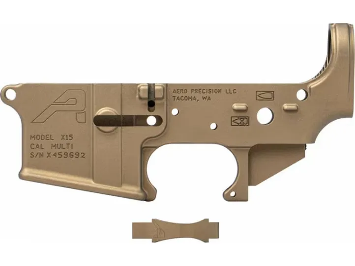 Aero Precision AR-15 Stripped Lower Receiver Gen 2 w/ Trigger Guard - Burnt Bronze Cerakote (BLEM) - Lower Receiver for AR-15, vista 1