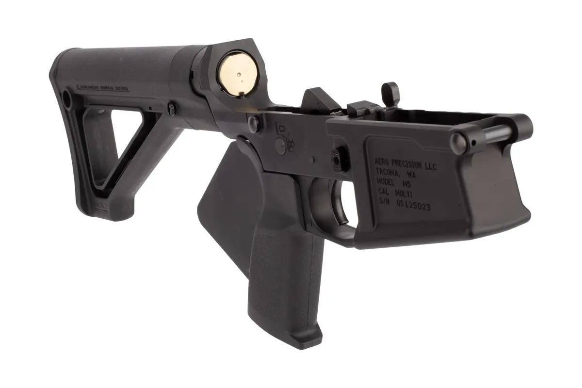 Aero Precision Ar .308 M5 Featureless Lower Complete W/ Magpul Fixed Stock - Lower Receiver for AR-15, vista 1