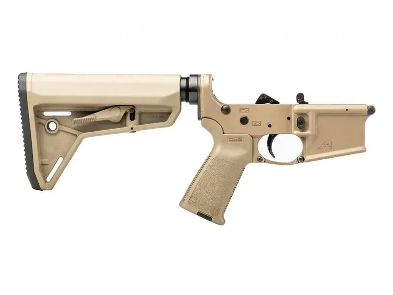 Aero Precision AR15 Complete Lower Receiver w/ FDE MOE Grip & SL Carbine Stock - FDE Cerakote - Lower Receiver for AR-15 - view 1