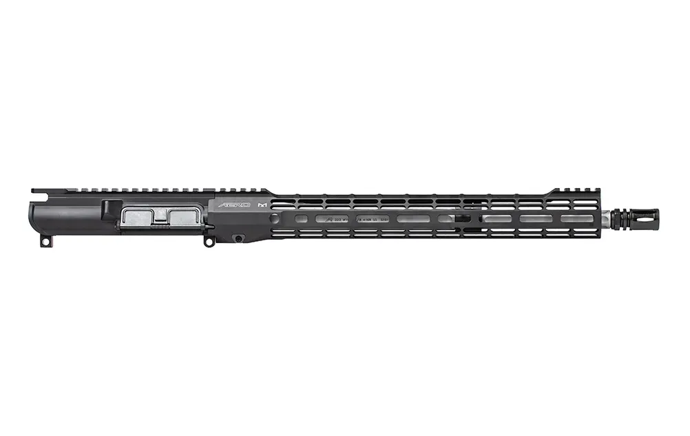 Aero Precision AR15 Complete Upper w/ No Forward Assist, 16" .223 Wylde Fluted Barrel, 15" M-LOK S-ONE Handguard - Anodized Black - Upper Receiver for AR-15, vista 1
