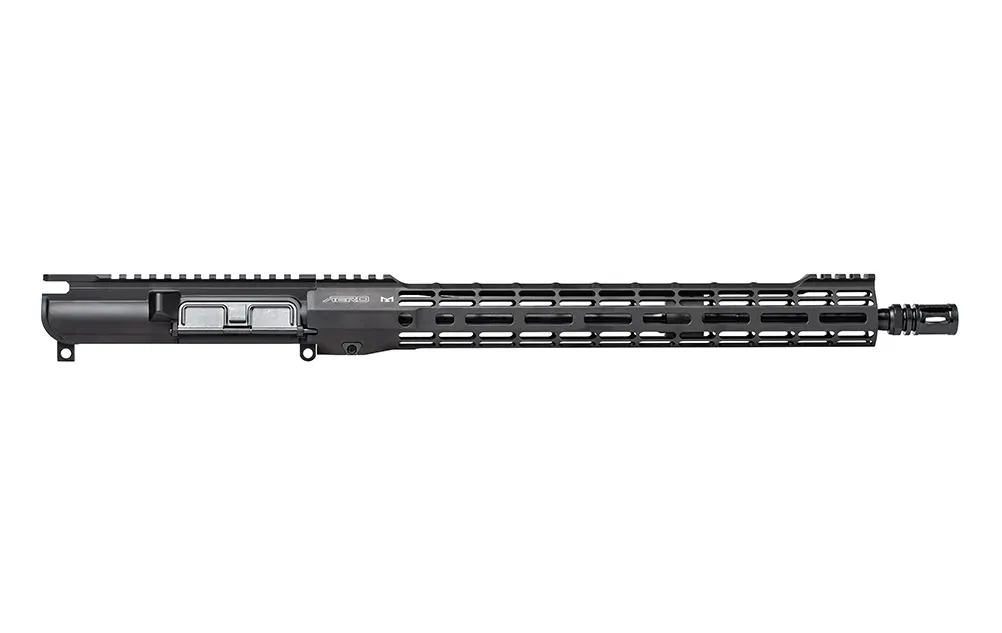 Aero Precision AR15 Complete Upper w/ No Forward Assist, 16" 5.56 Mid Pencil Barrel, 15" M-LOK S-ONE Handguard - Anodized Black - Upper Receiver for AR-15, vista 1