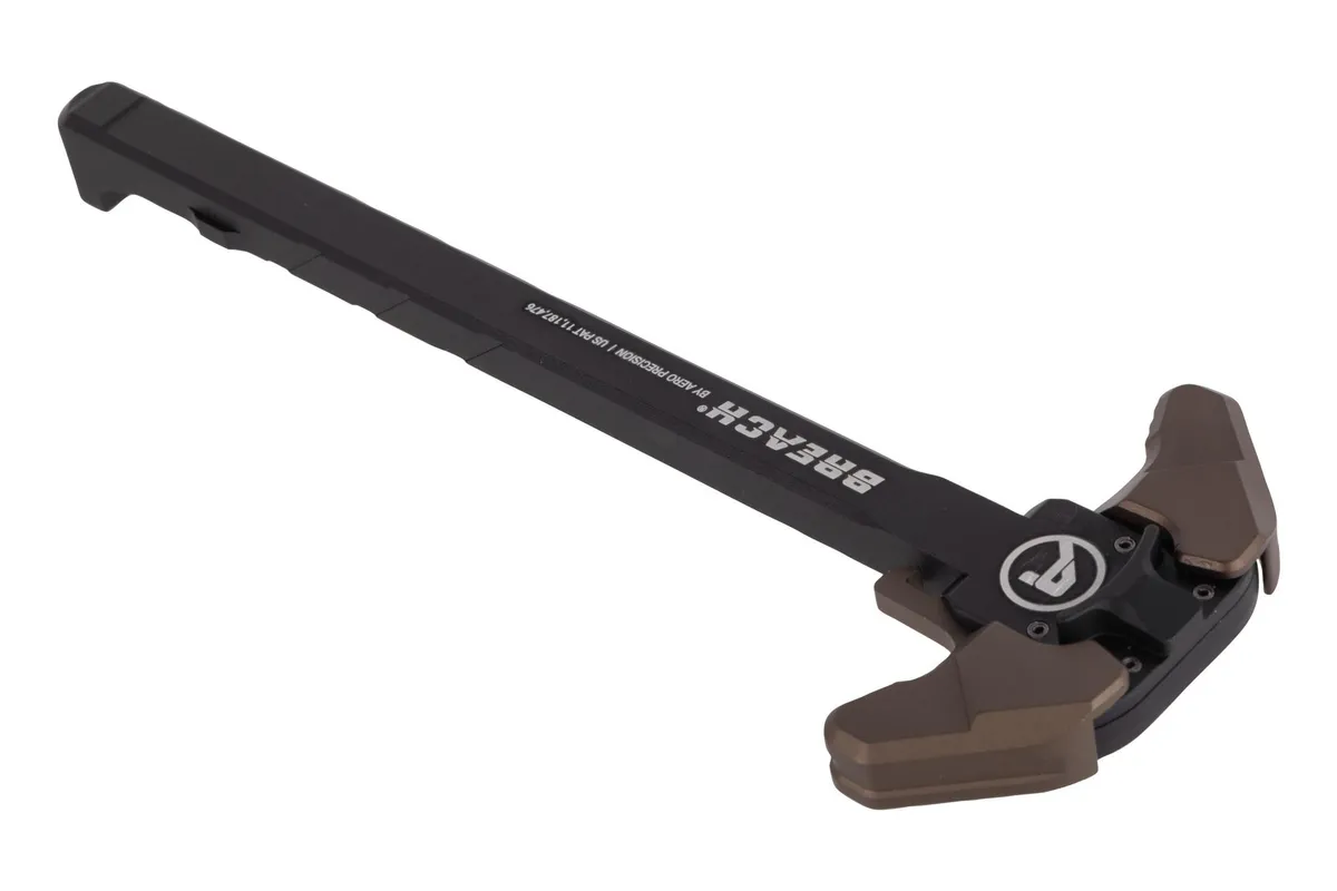 Aero Precision Breach Ambidextrous Charging Handle AR-15 5.56x45mm NATO Small Lever Anodized Black/Kodiak Brown - Charging Handle for AR-15 - view 2