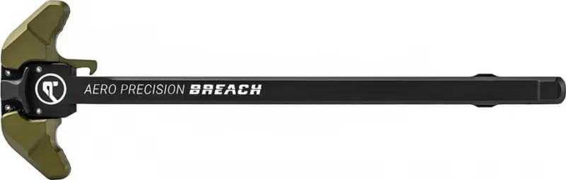 Aero Precision Breach AR-10 Ambidextrous Charging Handle - Black/OD Green - Small Lever - Charging Handle for AR-15 - view 1