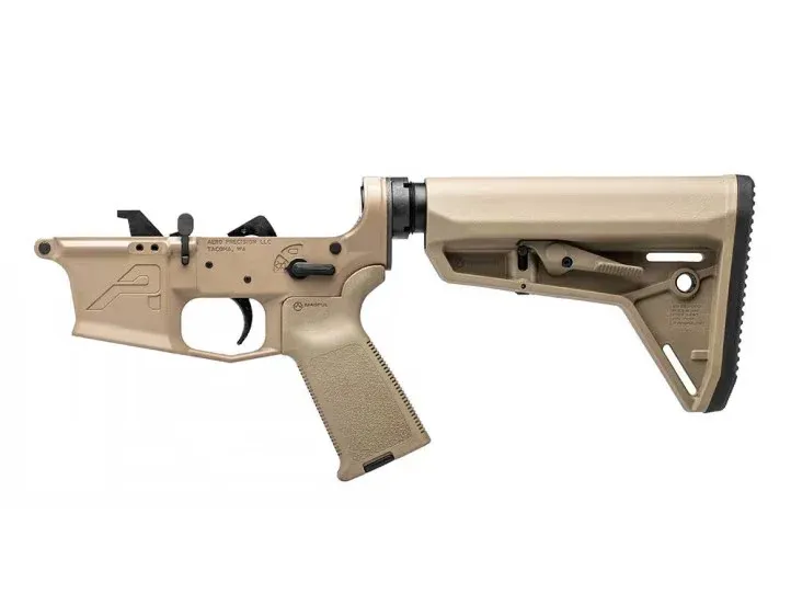 Aero Precision EPC-9 Carbine Complete Lower Receiver w/ MOE Grip, MOE SL Carbine Stock - FDE/FDE - Lower Receiver for AR-15, vista 1