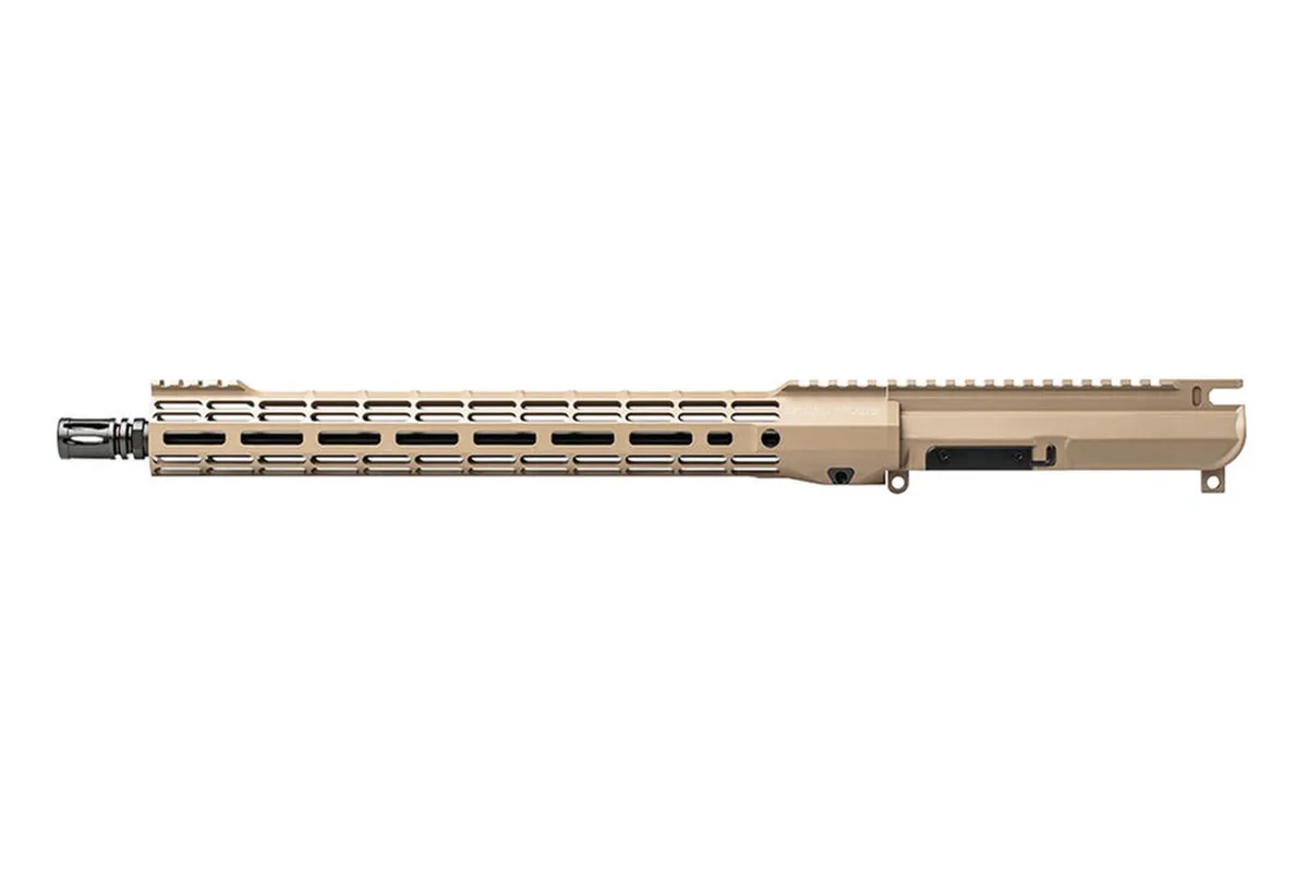 Aero Precision EPC-9 Threaded 16" 9mm Complete Upper Receiver w/ ATLAS S-ONE 15" Handguard - FDE Cerakote - Upper Receiver for AR-15, vista 1