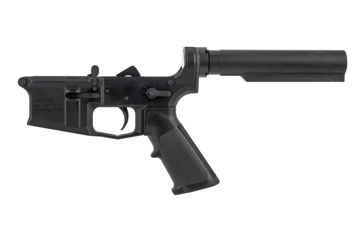 Aero Precision M4e1 Carbine Complete Ar-15 Lower Receiver - No Stock & A2 Grip - Black - Lower Receiver for AR-15 - view 3