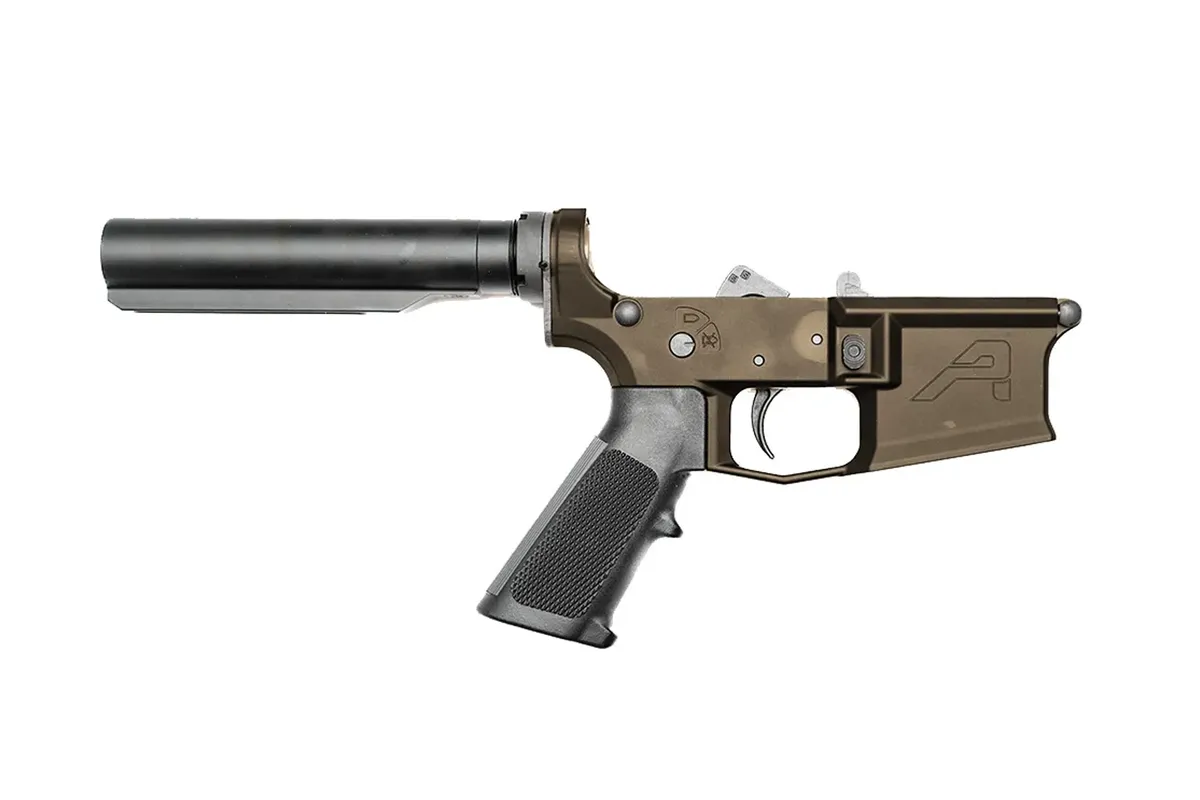 Aero Precision M4E1 Complete Lower Receiver w/ ALG QMS Trigger - Kodiak Brown - Lower Receiver for AR-15 - view 1