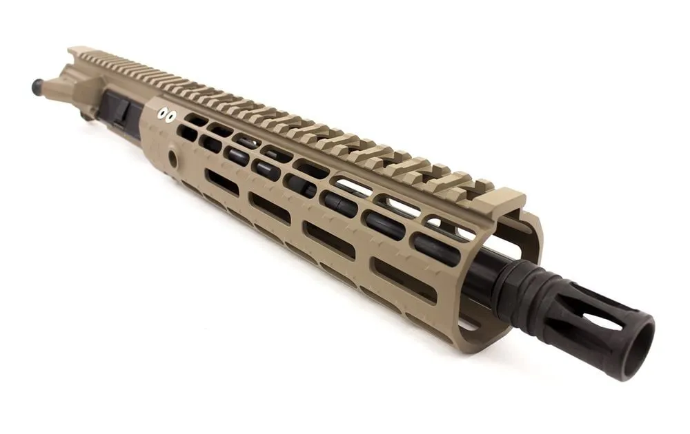 Aero Precision M4E1 Complete Upper 10" .300 Blackout Barrel EM-9 Gen 2 Handguard - FDE Cerakote - Upper Receiver for AR-15, vista 1