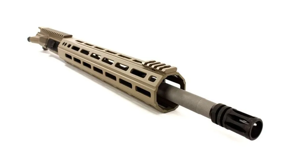 Aero Precision M4E1 Complete Upper, 16" .223 Wylde SS Mid Barrel, EM-12 Quantum Handguard - FDE Cerakote - Upper Receiver for AR-15 - view 1
