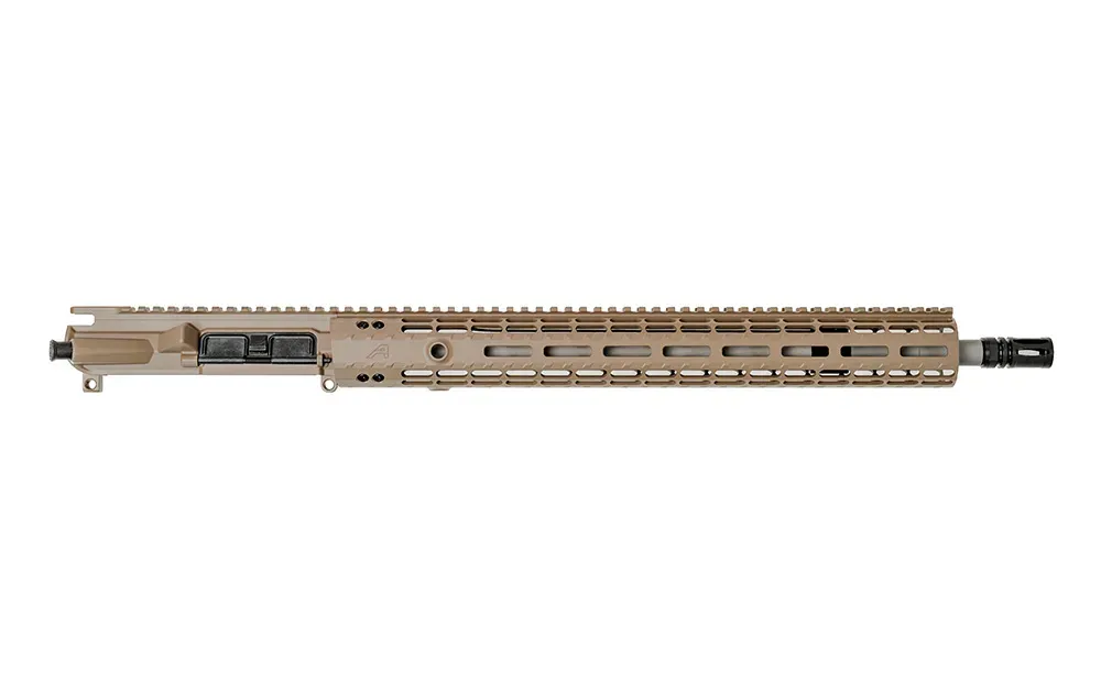 Aero Precision M4E1 Complete Upper, 18" 6.5 Grendel Rifle Length SPR Barrel, EM-15 Gen 2 Handguard - FDE Cerakote - Upper Receiver for AR-15 - view 1